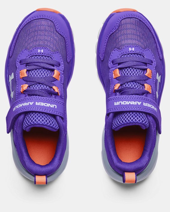 Girls' Pre-School UA Assert 9 AC Running Shoes, Purple, pdpMainDesktop image number 2